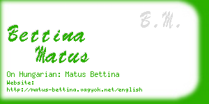 bettina matus business card